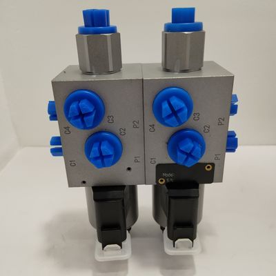 36W الکتریکی هیدرولیک ولول سولینوئید 12v 6 راه 2 موقعیت دریچه دوگانه